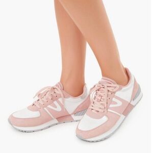 TRETORN Womens Suede Loyola Retro
Jogger Sneakers Pink Silver Sz 8.5 Preppy